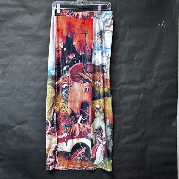 Hieronymus Bosch Haywain Triptych Skirt Size XL NWT Couture Fine Art Painting - Picture 7 of 8